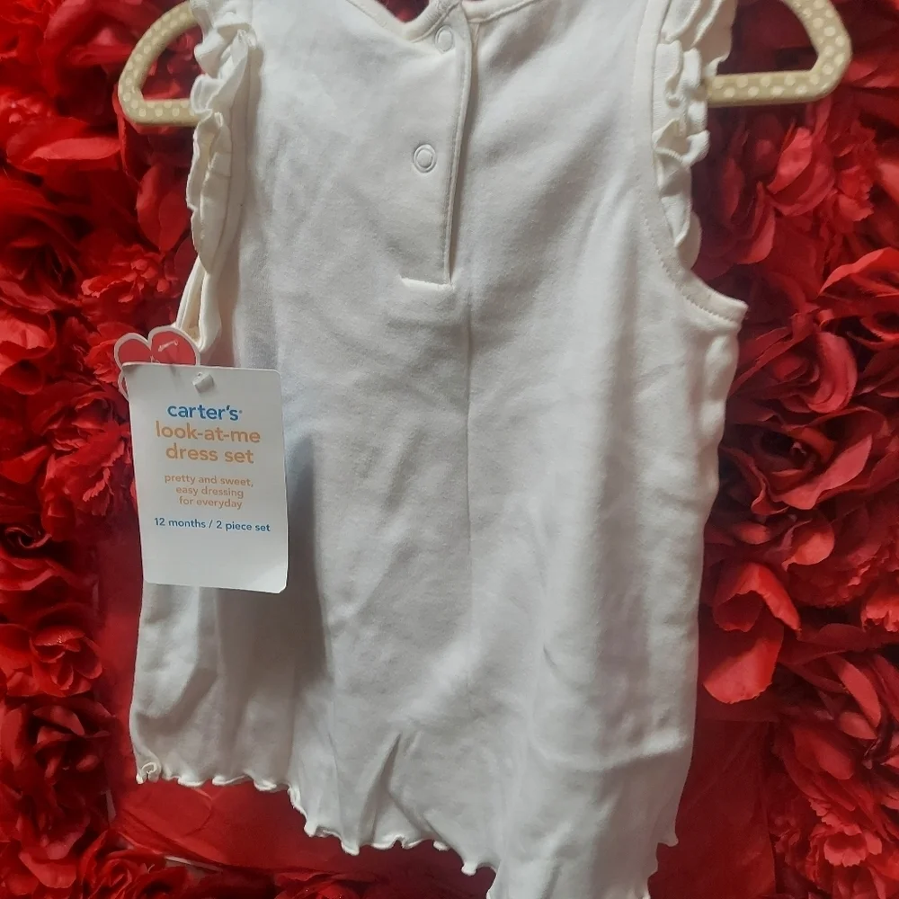 Carters Girls NWT 12 Month Dress Set wuth Matching Panties